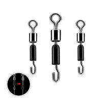 30PCS/Lot Ball Bearing Swivel Solid Rings Fishing Connector Ocean Boat Fishing Hooks Quick Fast Link Connector