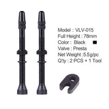 Bicycle 1Pair 48mm 60mm Presta Valve for Road MTB Bicycle Tubeless Tires Brass Core Alloy Stem Tubeless Sealant Compatible